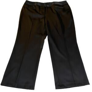 NEW Avenue Career Sportswear Modern Fit Wide Leg Pants Trousers Women 16 Black